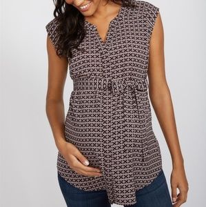 Cap sleeve maternity tunic